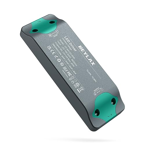 REYLAX LED Trafo 12V, Trafo 230V auf 12V 60W 5A, Konstante Spannung LED Netzteil 12V, LED-Treiber Transformator, Niedervolttrafo für Led Streifen, Ersetzt für Halogenlampen, Nicht Dimmbar von REYLAX