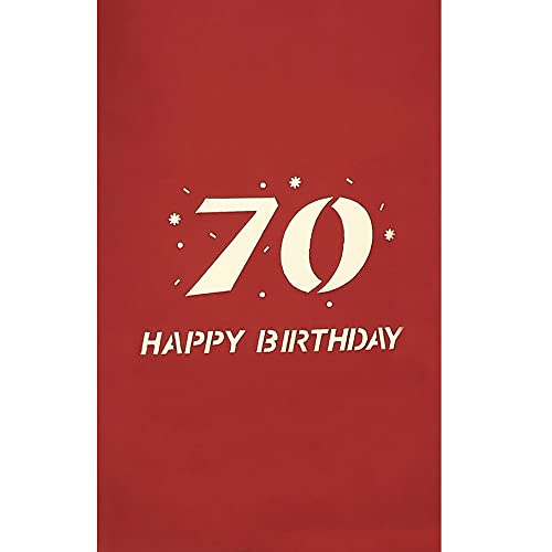 Glückwunschkarte Origami Surprise, 3D, Happy Geburtstag, 70 Jahre von RF Distribution