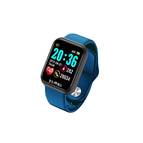 Power Color Smartwatch, Fitnessuhr für Herren und Damen, Schrittzähler, Herzfrequenzüberwachung, Schlaf und Gesundheit, Benachrichtigungen, schwarzes Gehäuse mit schwarzem Armband und blauem Armband von RF Distribution