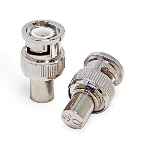 BNC-Terminator, 50 Ohm, 2 Stück, BNC-Stecker, RF-Koaxial-Stecker-Adapter-Ende BNC-Terminator, 50 Ohm, 2 Stück, BNC-Stecker, RF-Koaxial-Stecker-Adapter-Ende von RFAdapter
