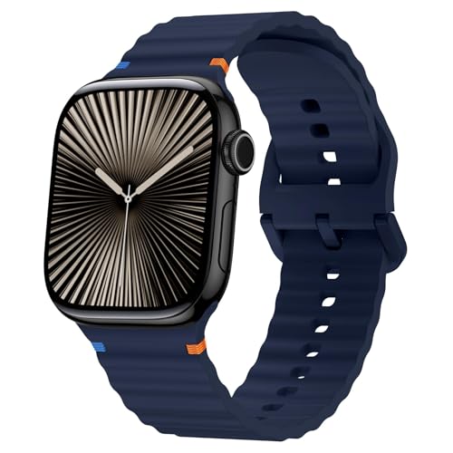 Silikon Armband für Apple Watch Series 10 46mm, Wasserdichtes Atmungsaktives Sportband für Apple Watch Series 10 9 8 7 6 5 4 3 2 1 Ultra SE, iWatch 49mm 46mm 45mm 44mm 42mm Ersatzarmband Ersatzarmband Silikon Armband für Apple Watch Series 10 46mm, Wasserdichtes Atmungsaktives Sportband für Apple Watch Series 10 9 8 7 6 5 4 3 2 1 Ultra SE, iWatch 49mm 46mm 45mm 44mm 42mm Ersatzarmband Ersatzarmband von RFMZBD