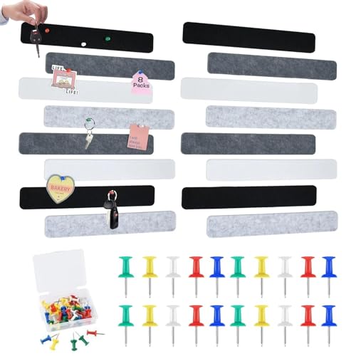 16 Stück Pinnwand Filz, 33×5cm Pinnwand Bar Streifen Korkplatte mit 35 Pushpins Korkplatte Selbstklebend für Foto Hängen Bulletin Tafeln Heimdekoration Büro Notizen 16 Stück Pinnwand Filz, 33×5cm Pinnwand Bar Streifen Korkplatte mit 35 Pushpins Korkplatte Selbstklebend für Foto Hängen Bulletin Tafeln Heimdekoration Büro Notizen von RFYTDCF