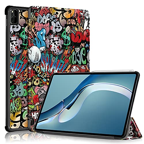 Schutzhülle für Huawei MatePad Pro 12.6, klappbare Schutzhülle für Huawei MatePad Pro 12.6, magnetische Schutzhülle, Kratzfest, Schutzhülle mit Stiftfunktion (Graffiti). von RGA