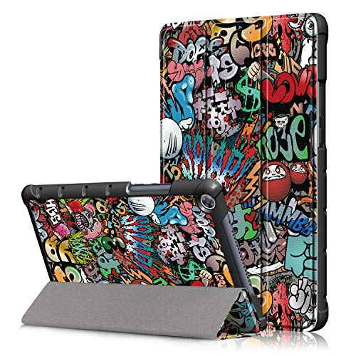 Schutzhülle für Huawei Mediapad M5 Lite 8.0, Klapp-Schutzhülle für Tablet Huawei Mediapad M5 Lite 8.0, magnetische Schutzhülle, Kratzfest, Schutzhülle mit Stiftfunktion (Graffiti). von RGA