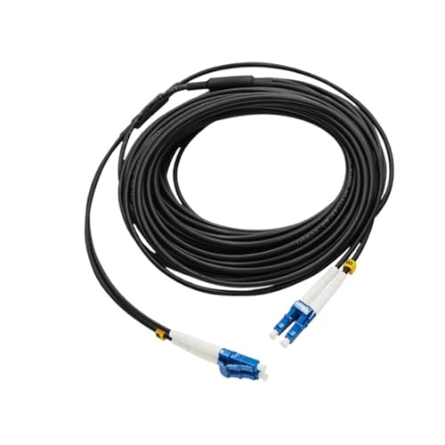 RGFDLJN Gepanzerte optische Glasfaser for den Außenbereich, SC-SC/FC/LC-Singlemode-2-Kerne, Stahldraht-gepanzertes Pigtail-Kabel-Jump-Patchkabel, 1 m bis 15 m(SC-SC 15m) von RGFDLJN