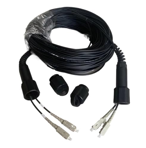 RGFDLJN LC-LC Glasfaser-Patchkabel 80 m, 2-adrig, for den Außenbereich, LSZH, SM, OM1, OM2, OM3, 3 mm, wasserdicht, MM, gepanzertes CPRI-TPU-Kabel, FTTH, FTTA-Jumper(SC-SC OM2 TPU) von RGFDLJN