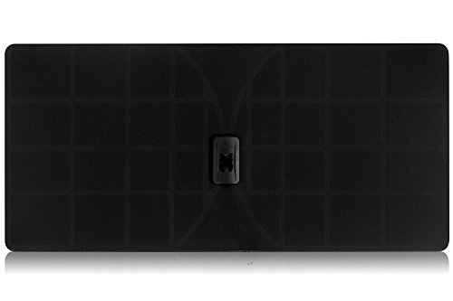 RGTech Monarch 50 Schwarz - HDTV-Zimmerantenne - 50 Meilen Reichweite, multidirektionaler Empfang, papierdünne HDTV-Antenne für einen maximalen UHF/VHF/FM/USB TV-Tuner/DVB-T/DVB-T2 /DAB-Radioempfang von RGTech