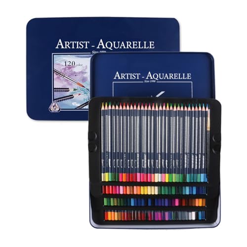 RGYBAO Aquarell-Malstifte-Set mit Metalletui, Buntstift mit feinem Pinsel, Künstler-Kunstzubehör zum Skizzieren, Ausmalen RGYBAO Aquarell-Malstifte-Set mit Metalletui, Buntstift mit feinem Pinsel, Künstler-Kunstzubehör zum Skizzieren, Ausmalen von RGYBAO