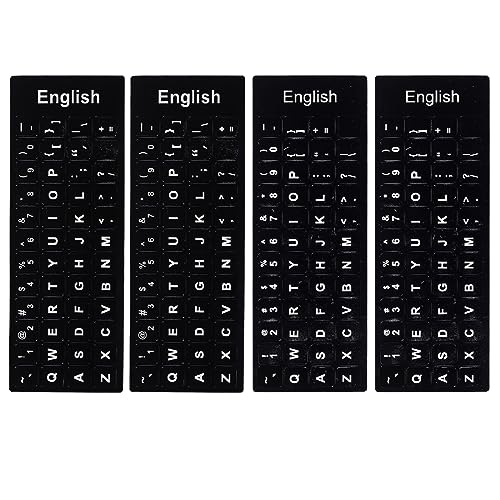 RGZD 4 Stück Englisch-Tastatur Ersatzaufkleber Tastaturaufkleber Uk Nicht Transparent Schwarze Aufkleber Mit Weißen Buchstaben Computer Tastatur Laptop Desktop Notebook Aufkleber English RGZD 4 Stück Englisch-Tastatur Ersatzaufkleber Tastaturaufkleber Uk Nicht Transparent Schwarze Aufkleber Mit Weißen Buchstaben Computer Tastatur Laptop Desktop Notebook Aufkleber English von RGZD