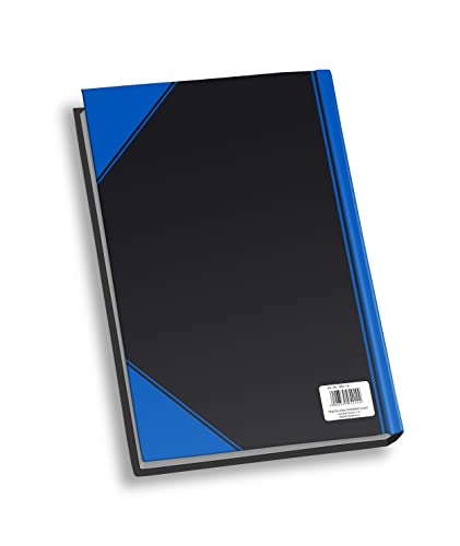 RHEITA 955-15 Kladde China-Kladde, A5, liniert, 96 Blatt, 60g/m², schwarz mit farbigen Ecken,blaue Ecken von RHEITA