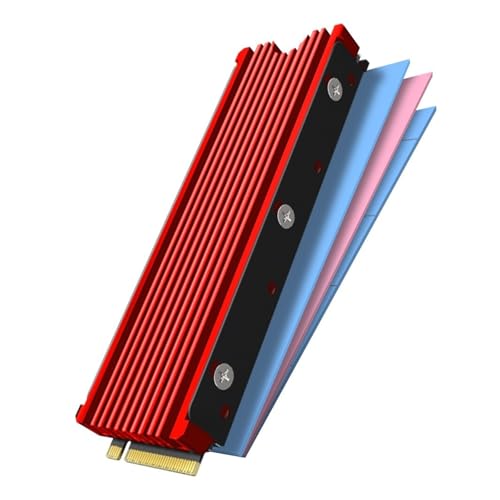 RHFYBSQA 2280 SSD doppelseitiger Kühlkörper mit Wärmeleitpad-Kühler(Red) von RHFYBSQA