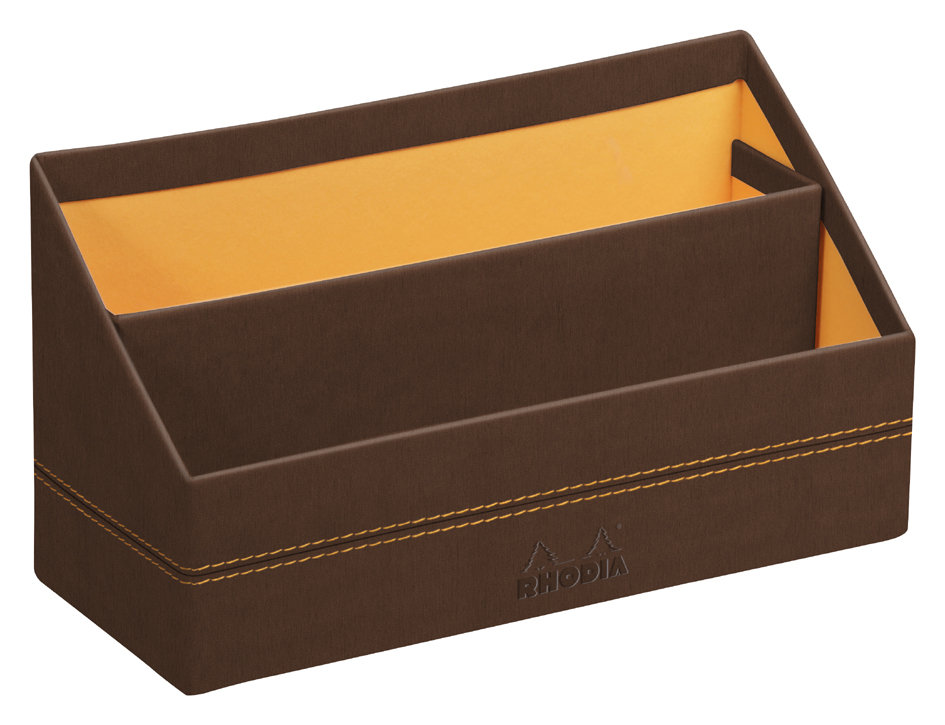 RHODIA Briefhalter, aus Kunstleder, bronze von RHODIA