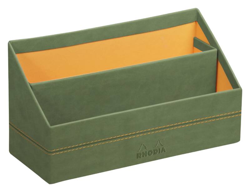 RHODIA Briefhalter, aus Kunstleder, salbei von RHODIA