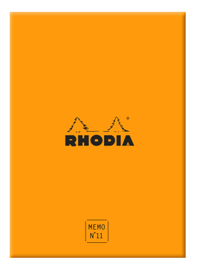 RHODIA Memoblock No. 11, 85 x 115 mm, liniert, orange von RHODIA