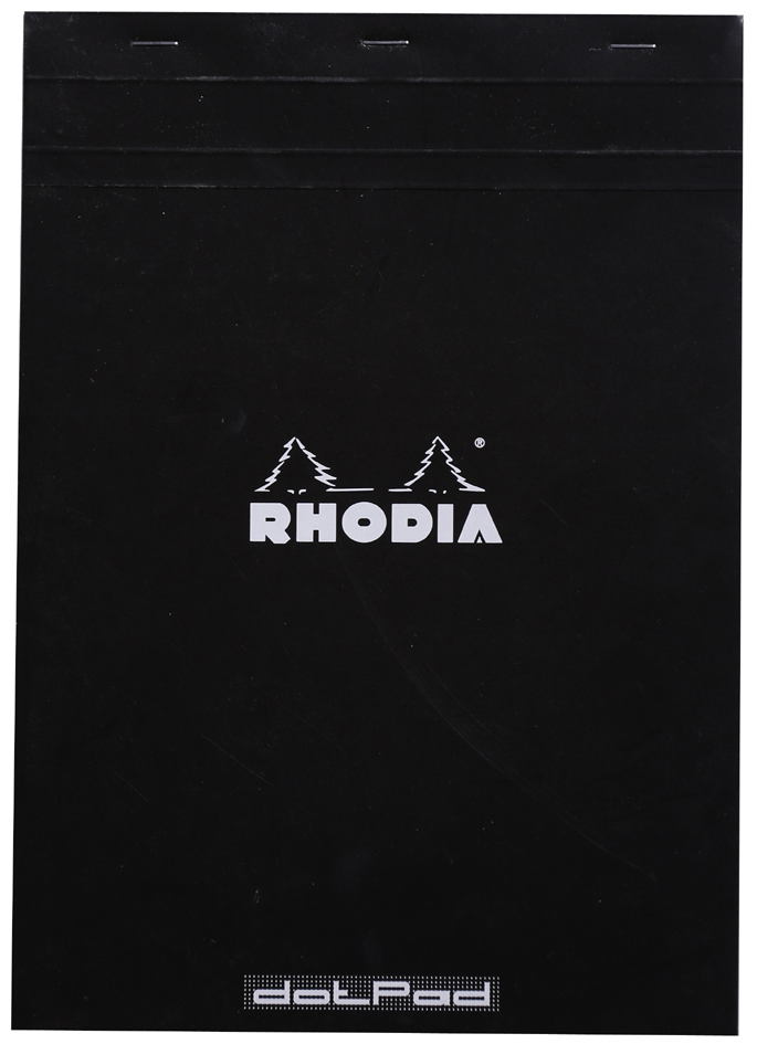 RHODIA Notizblock , dotPad, , DIN A4+, gepunktet, schwarz von RHODIA