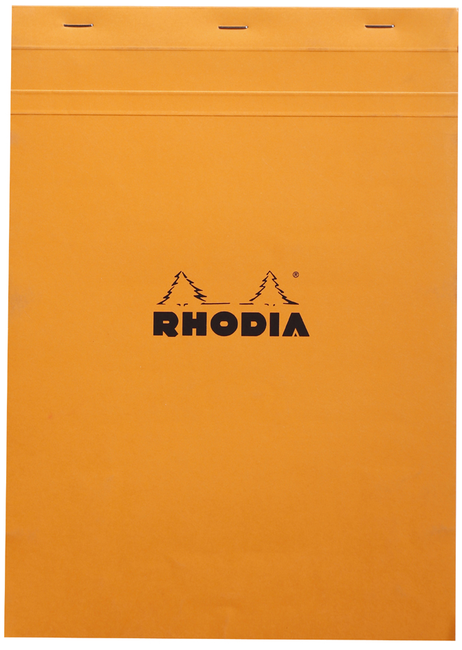 RHODIA Notizblock No. 18, DIN A4, kariert, orange von RHODIA