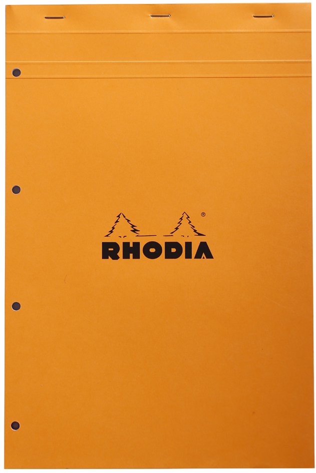 RHODIA Notizblock No. 20, DIN A4+, kariert, orange von RHODIA