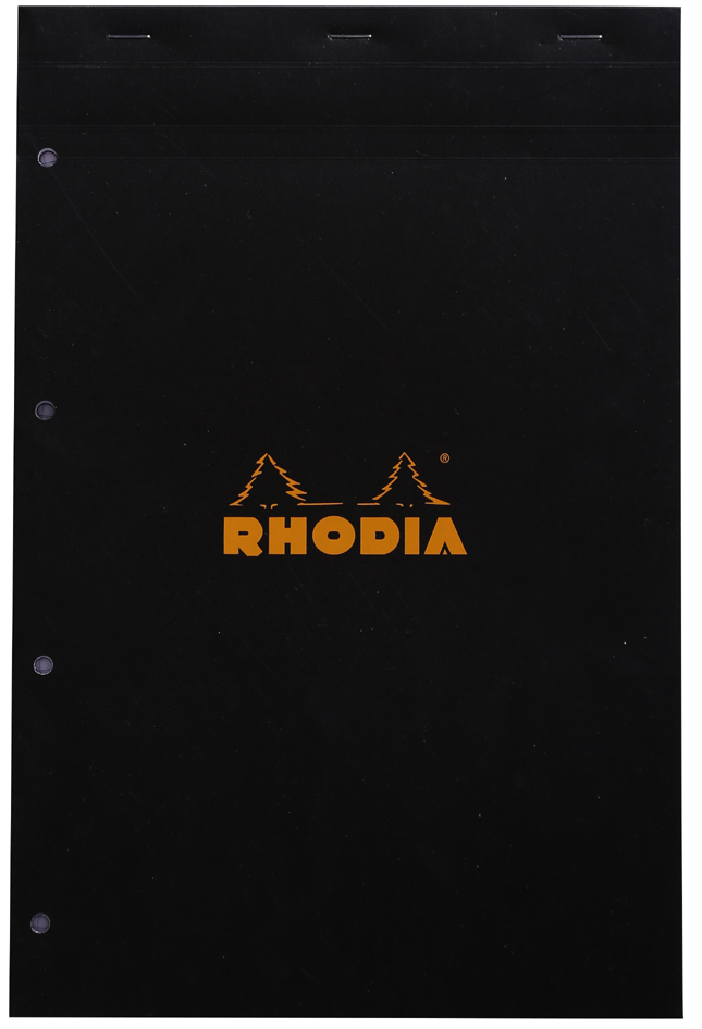 RHODIA Notizblock No. 20, DIN A4+, kariert, schwarz von RHODIA