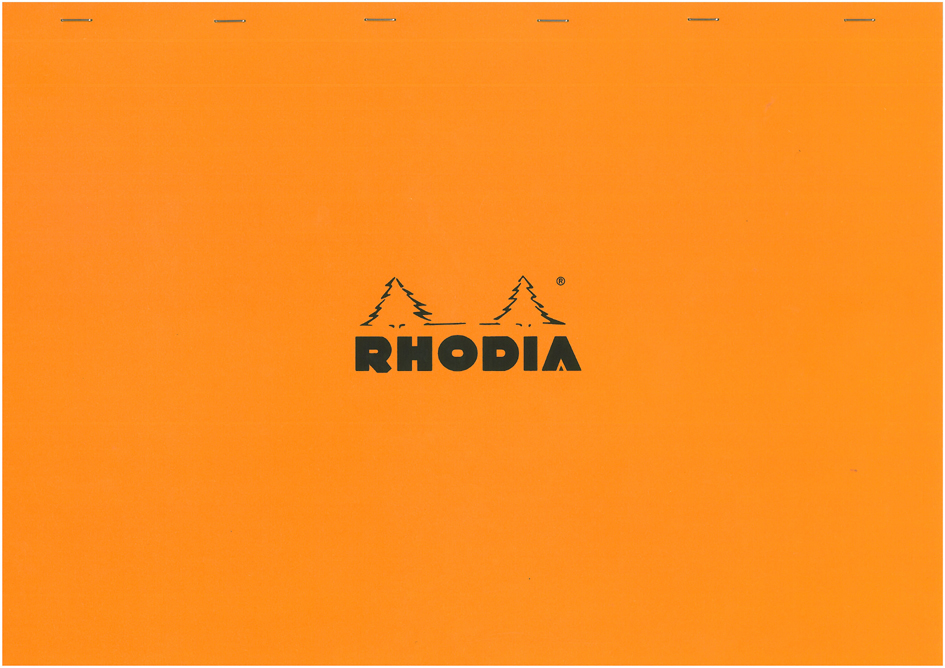 RHODIA Notizblock No. 38, DIN A3+, kariert, orange von RHODIA
