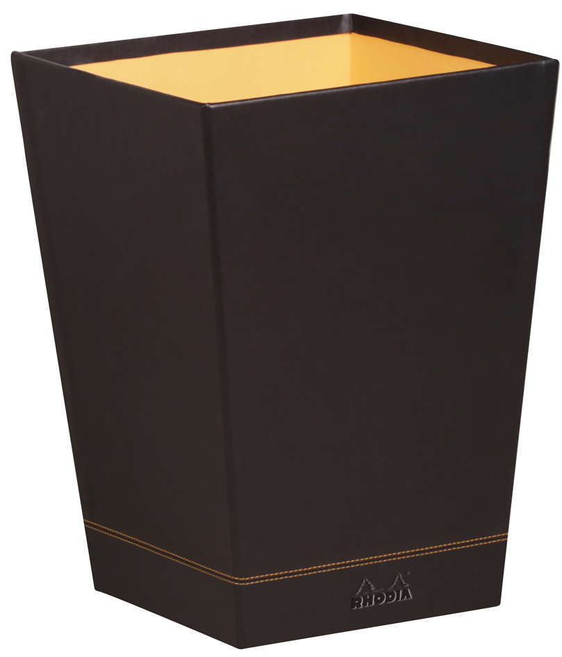 RHODIA Papierkorb, aus Kunstleder, schwarz von RHODIA