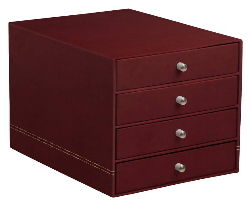 RHODIA Schubladenbox RHODIARAMA, 4 Schübe, weinrot von RHODIA