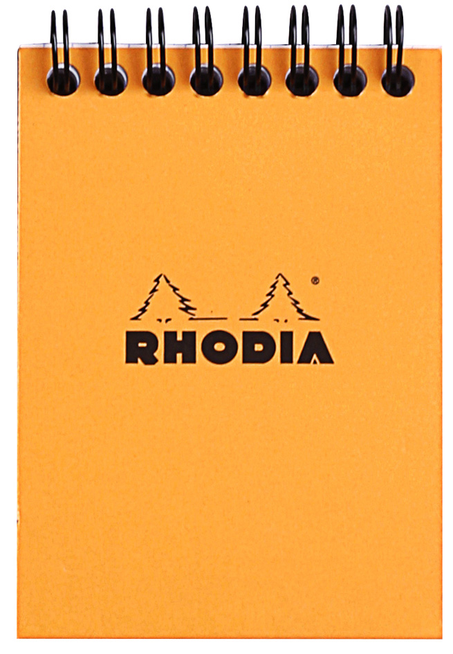 RHODIA Spiralnotizblock No. 11, DIN A7, kariert, orange von RHODIA