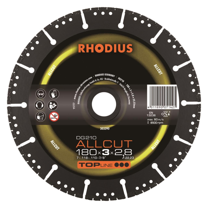 Rhodius Diamantscheiben DG 210 Allcut 180x3,0x2,8x22,23 303390 Rhodius Diamantscheiben DG 210 Allcut 180x3,0x2,8x22,23 303390 von RHODIUS Schleifwerkzeuge
