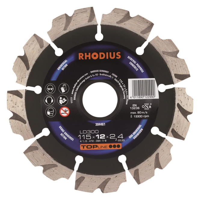 Rhodius Diamantscheiben LD 300 304461 115x12x2,4x22,23 Universal/Beton Rhodius Diamantscheiben LD 300 304461 115x12x2,4x22,23 Universal/Beton von RHODIUS Schleifwerkzeuge