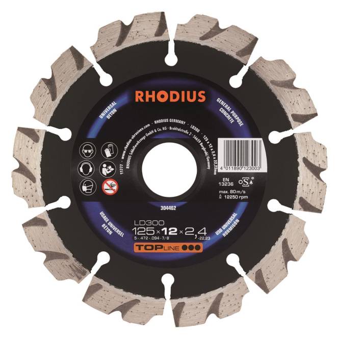 Rhodius Diamantscheiben LD 300 304462 125x12x2,4x22,23 Universal/Beton Rhodius Diamantscheiben LD 300 304462 125x12x2,4x22,23 Universal/Beton von RHODIUS Schleifwerkzeuge