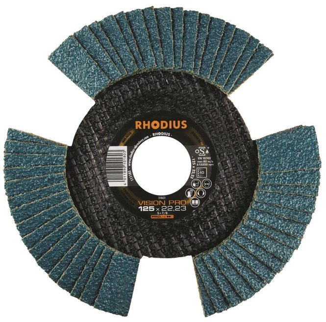 Rhodius Fächerschleifscheiben VISION PRO 115x22,23 K40 210637 Rhodius Fächerschleifscheiben VISION PRO 115x22,23 K40 210637 von RHODIUS Schleifwerkzeuge