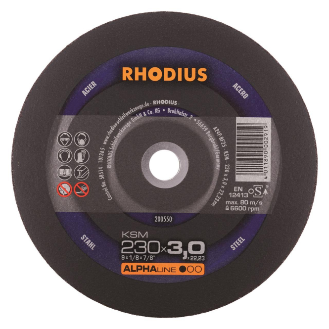 Rhodius Trennscheiben KSM 200550 230x3,0x22,23 Stahl Rhodius Trennscheiben KSM 200550 230x3,0x22,23 Stahl von RHODIUS Schleifwerkzeuge