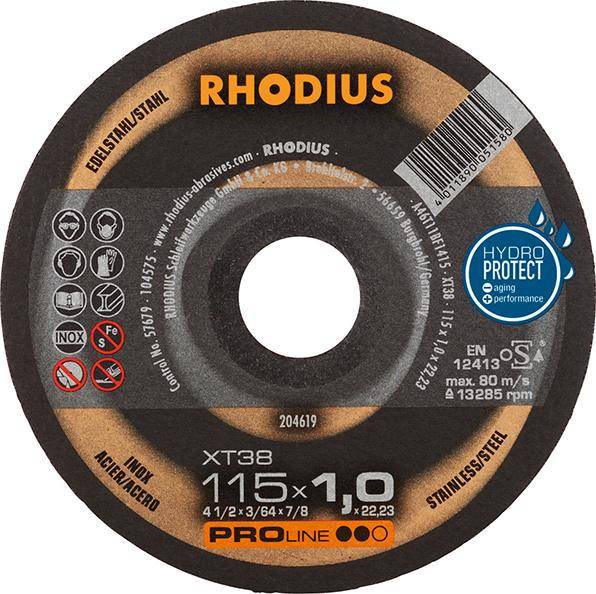 Rhodius Trennscheiben XT 38 204619 115x1,0x22,23 Extradünn Edelstahl Rhodius Trennscheiben XT 38 204619 115x1,0x22,23 Extradünn Edelstahl von RHODIUS Schleifwerkzeuge