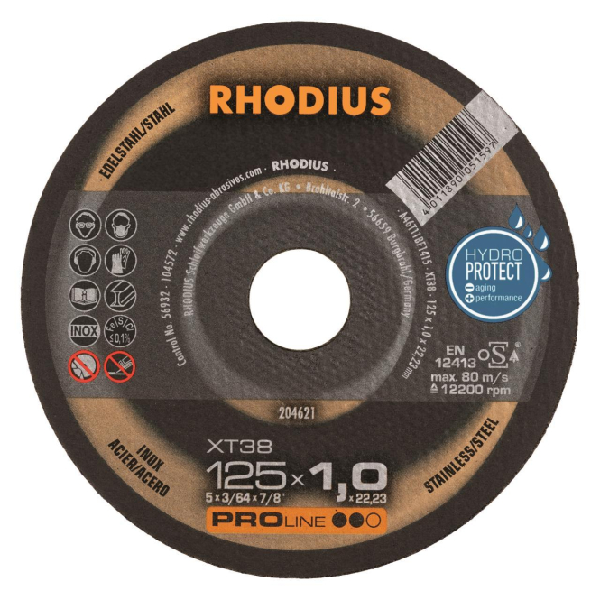 Rhodius Trennscheiben XT 38 204621 125x1,0x22,23 Extradünn Edelstahl Rhodius Trennscheiben XT 38 204621 125x1,0x22,23 Extradünn Edelstahl von RHODIUS Schleifwerkzeuge