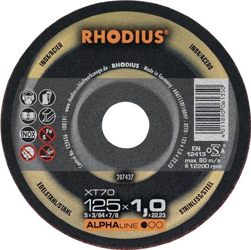 Rhodius Trennscheiben XT 70 207436 115x1,0x22,23 Extradünn Edelstahl/Stahl Rhodius Trennscheiben XT 70 207436 115x1,0x22,23 Extradünn Edelstahl/Stahl von RHODIUS Schleifwerkzeuge