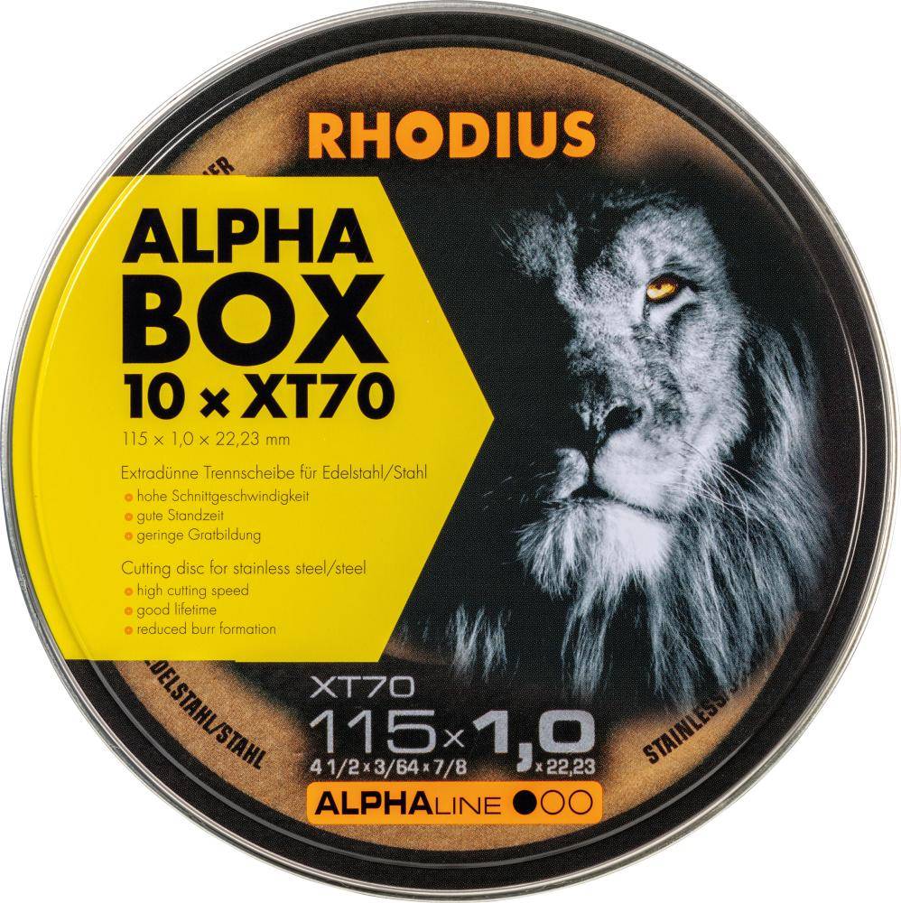 Rhodius Trennscheiben XT 70 Box 208225 115x1,0x22,23 Extradünn Edelstahl/Stahl Rhodius Trennscheiben XT 70 Box 208225 115x1,0x22,23 Extradünn Edelstahl/Stahl von RHODIUS Schleifwerkzeuge