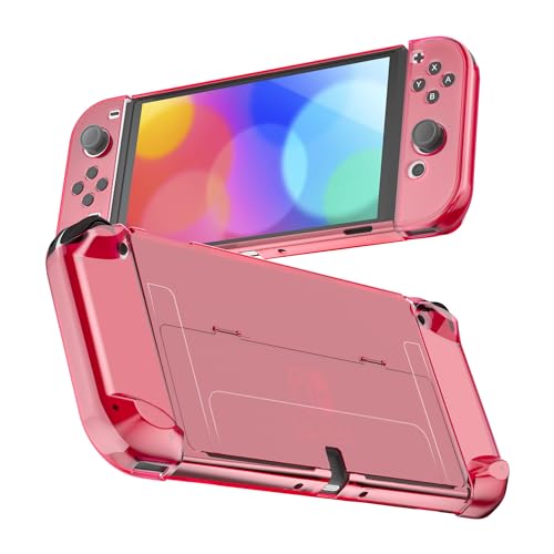 RHOTALL 3 in 1 Schutzhülle für Nintendo Switch, Dockable Case für Nintendo Switch und Joy Con Controller mit Glitzer Clear Grip Cover Stoßdämpfung und Anti-Scratch Design von RHOTALL