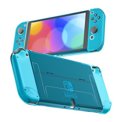 RHOTALL 3 in 1 Schutzhülle für Nintendo Switch, Dockable Case für Nintendo Switch und Joy Con Controller mit Glitzer Clear Grip Cover Stoßdämpfung und Anti-Scratch Design von RHOTALL