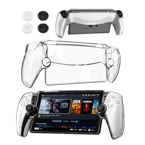 RHOTALL Schutzhülle für PlayStation Portal Remote Player, transparente PC-Hartschale mit ergonomischem Design für PS-Portal, 4 rundum rutschfeste Daumengriffe RHOTALL Schutzhülle für PlayStation Portal Remote Player, transparente PC-Hartschale mit ergonomischem Design für PS-Portal, 4 rundum rutschfeste Daumengriffe von RHOTALL