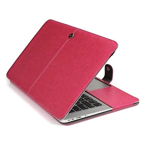 RHP Hülle Kompatibel mit MacBook Air 13 Zoll, Premium Qualität PU Leder Schlanke Schutzhülle Tasche Cover Kompatibel mit MacBook Air 13 Zoll (A1369 / A1466) (Pink) von RHP