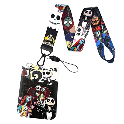 Halloween Nightmare Befor Christmas Schlüsselband, Horror ID Badges Lanyard, Schlüsselband für Ausweishalter (6) von RHXWFDG