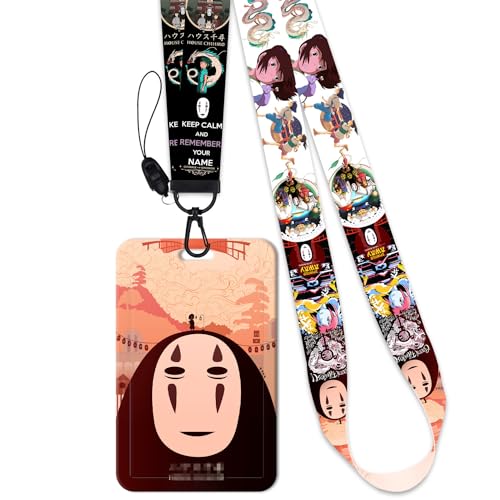 RHXWFDG Anime Soot Sprite Lanyard Schlüsselanhänger, ID Badges Key Lanyard für ID Card Holder Handyhülle, Mit Karte B, No von RHXWFDG