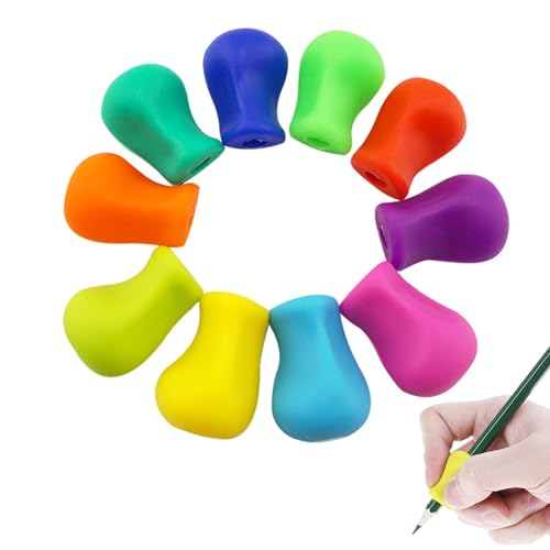 RHZXD 10 Stück Stifthalter Kinder Hilfe,Schreibhilfe für Stift Kinder Schreibhilfe Stifthaltung,Schreiben Haltungskorrektur Werkzeug für Bleistifte von RHZXD