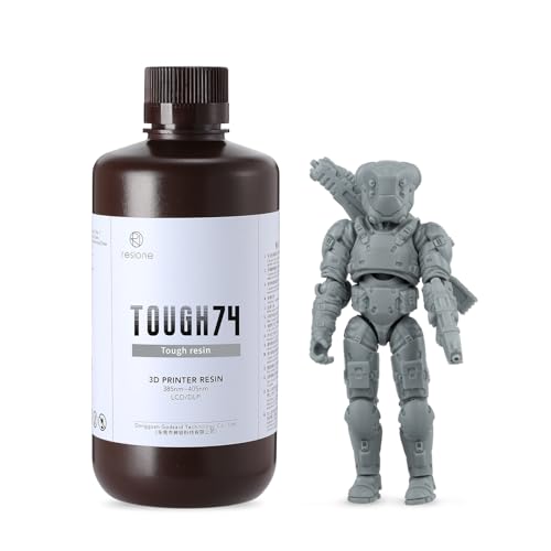 RESIONE Robustes Resin für 3D Drucker - 405 nm UV-härtende Fotopolymerharz Resin - Ultra Tough 3D Drucker Resin Mit Dauerhafte Schlagfestigkeit Verschleißfest für Actionfiguren Miniaturmodelle - Grau RESIONE Robustes Resin für 3D Drucker - 405 nm UV-härtende Fotopolymerharz Resin - Ultra Tough 3D Drucker Resin Mit Dauerhafte Schlagfestigkeit Verschleißfest für Actionfiguren Miniaturmodelle - Grau von RI RESIONE