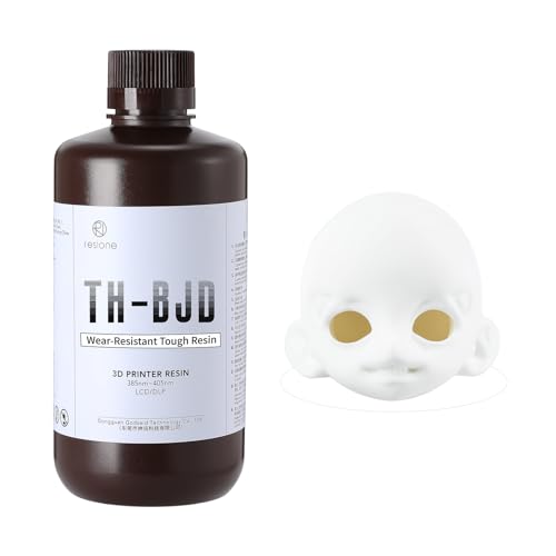 RESIONE Verschleißfestes Tough BJD Resin - Nicht-Gelbendes 3D Drucker Resin in Mehreren BJD-Farben - 3D Harz mit Langzeit-Rissbeständigkeit für 3D Druck (TH-BJD-Ultra White) von RI RESIONE