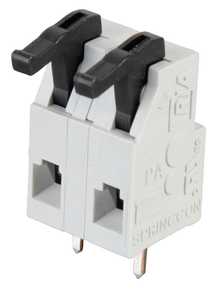 AST 027-02 - Federkraftklemme, 2-pol, Ø 0,08 - 1 mm, RM 7,5 von RIA CONNECT