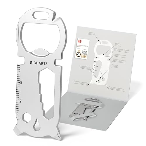 RICHARTZ KEY TOOL 16+ | Multitool Schlüsselanhänger | 16 praktische Funktionen | Hochwertiger, matt gestrahlter Edelstahl | Schlüsselanhänger Werkzeug inkl. Verpackung & Funktionsbeschreibung RICHARTZ KEY TOOL 16+ | Multitool Schlüsselanhänger | 16 praktische Funktionen | Hochwertiger, matt gestrahlter Edelstahl | Schlüsselanhänger Werkzeug inkl. Verpackung & Funktionsbeschreibung von RICHARTZ