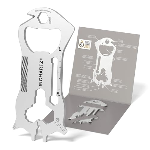 RICHARTZ KEY TOOL work | Multitool Schlüsselanhänger | 16 praktische Funktionen | Hochwertiger, matt gestrahlter Edelstahl | Schlüsselanhänger Werkzeug inkl. Verpackung & Funktionsbeschreibung RICHARTZ KEY TOOL work | Multitool Schlüsselanhänger | 16 praktische Funktionen | Hochwertiger, matt gestrahlter Edelstahl | Schlüsselanhänger Werkzeug inkl. Verpackung & Funktionsbeschreibung von RICHARTZ