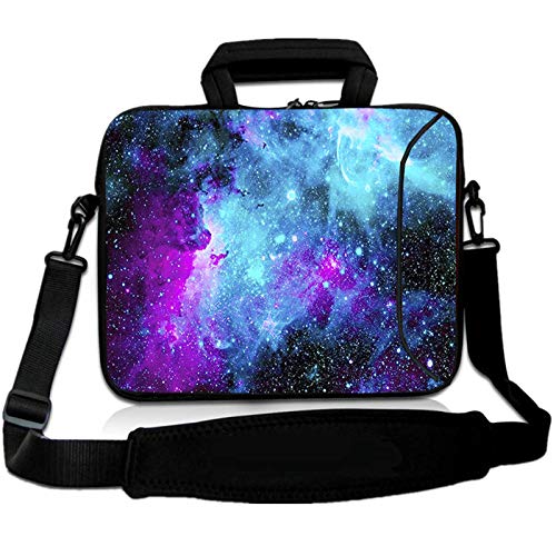 RICHEN 9,7 10 10,1 10,2 Zoll Messenger-Tasche mit Griff Zubehörtasche für 17,8 bis 25,9 cm Laptops/Notebook/ebooks/Kinder-Tablet/Pad (17,8 - 25,9 cm, Galaxy) von RICHEN