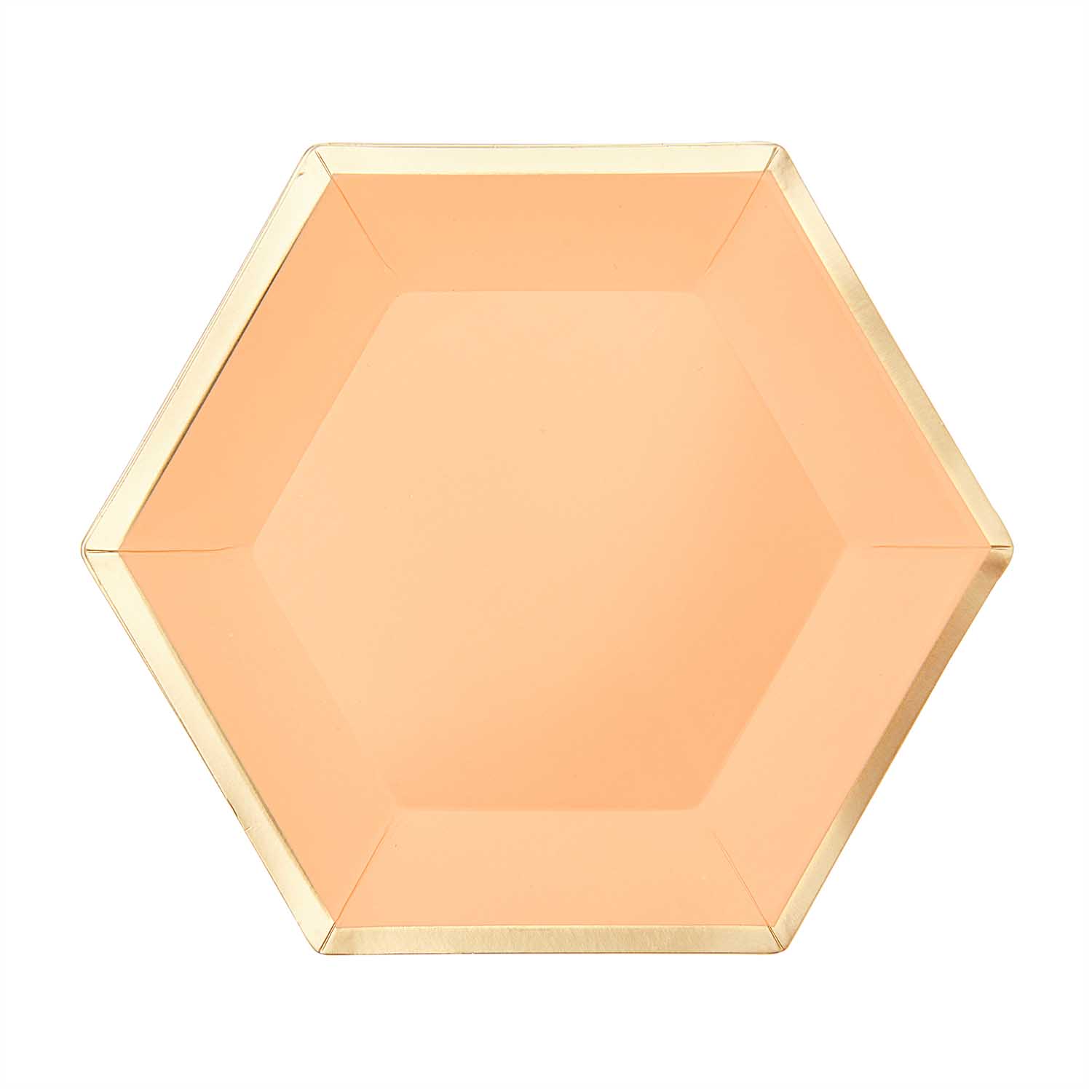 Pappteller Sechseck apricot-gold 16x13,5cm 10 Stück von RICO DESIGN GmbH & Co. KG