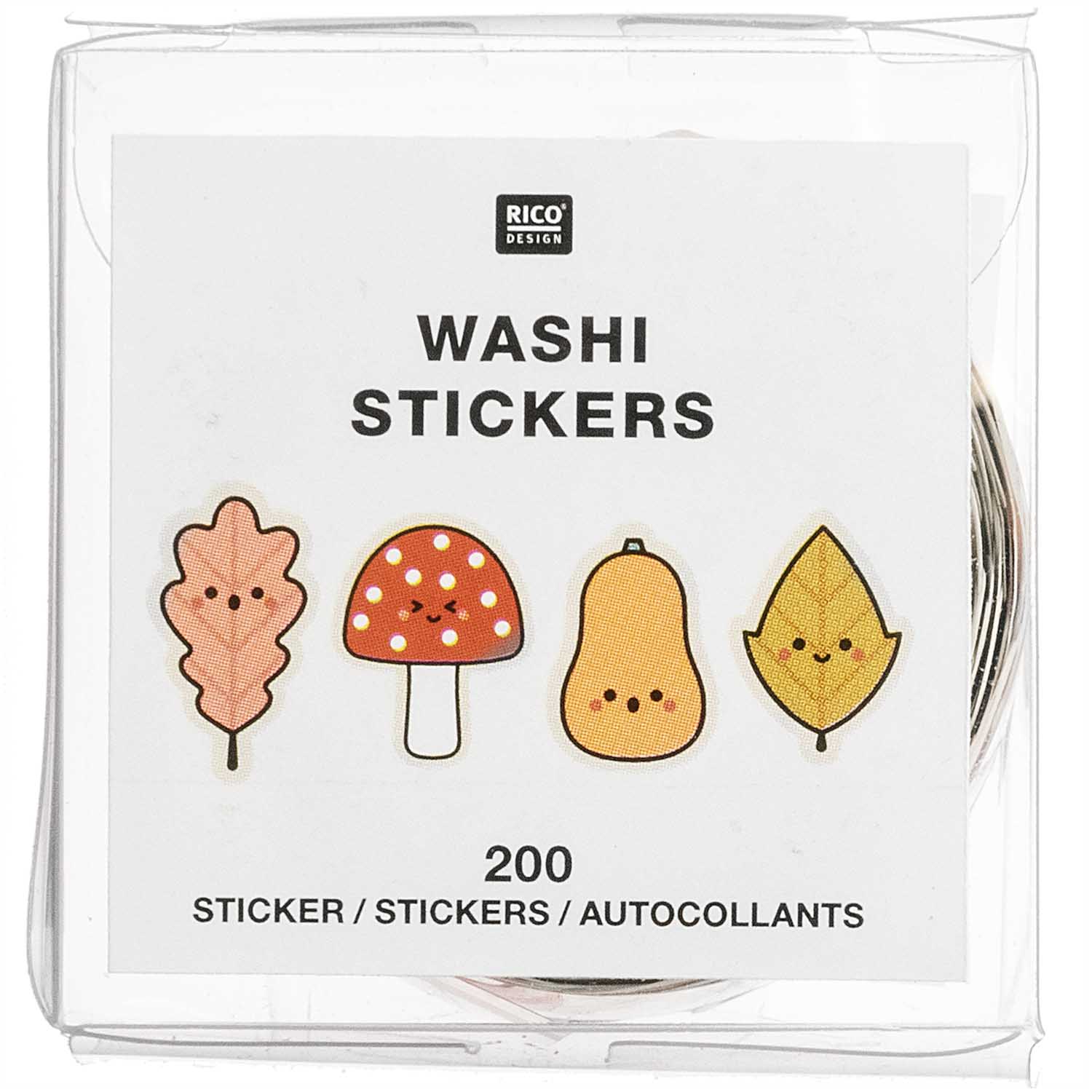 Washi Sticker Funny Fall Herbst Blätter 200 Stück von RICO DESIGN GmbH & Co. KG